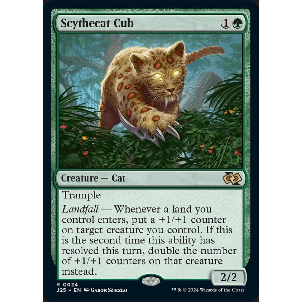 Scythecat Cub, 24, rare, Magic: The Gathering, Foundations Jumpstart