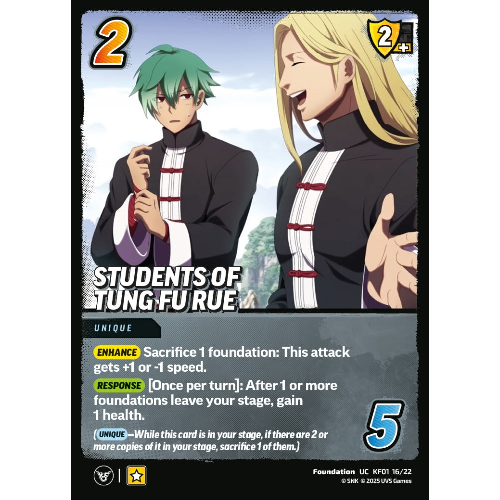 Students of Tung Fu Rue 16/22 KF01 Universus The King of Fighters XV: Challenger Series: Team Hero Foundation UC