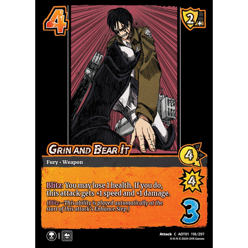 Grin and Bear It, 118/297, C, UniVersus, Attack on Titan: Battle for Humanity