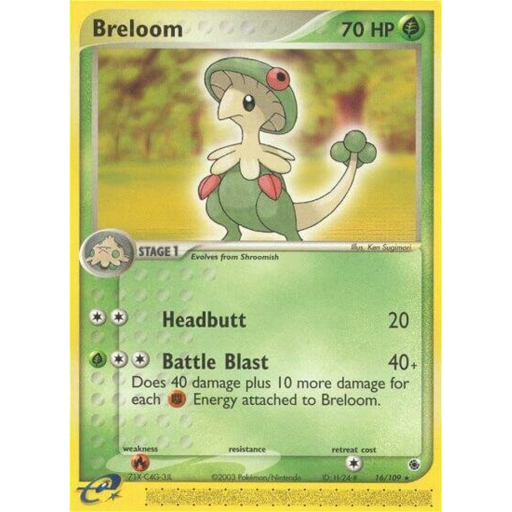 Breloom Rare 16/109 Pokemon Card Game EX Ruby & Sapphire