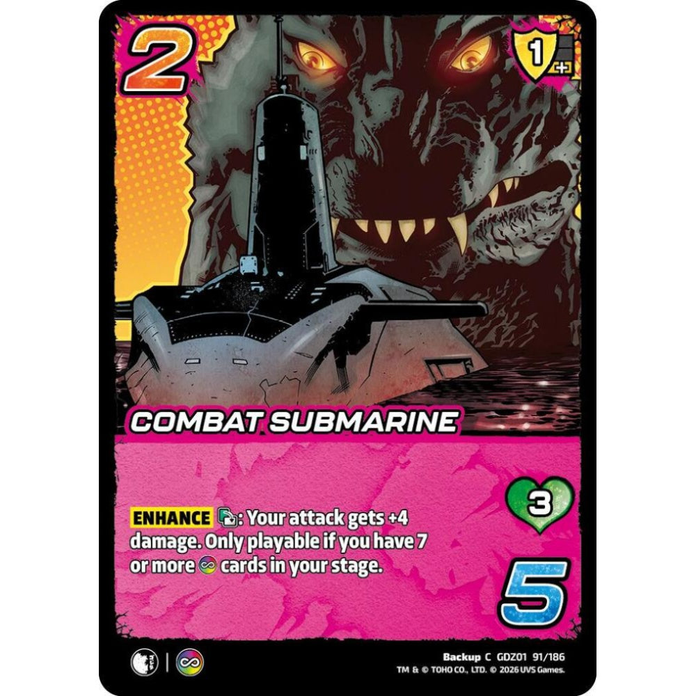 Combat Submarine GDZ01 91/186 GDZ01 Universus Godzilla: Reign of Kaiju Backup C