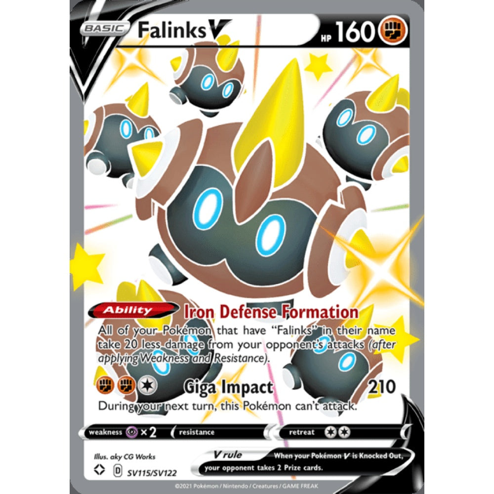 Falinks V Ultra Rare SV115/SV122 Pokemon Card Game Shining Fates