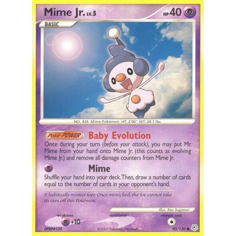 Mime Jr. Common 90/130 Pokemon Card Game Diamond & Pearl