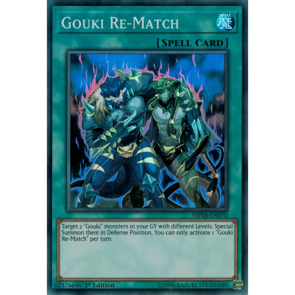 Gouki Re-Match MP25-EN283 Ultra Ultra Rare Yu-Gi-Oh 2025 Mega-Pack Tin in Art