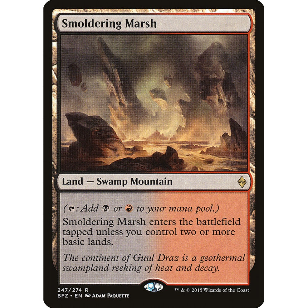 Smoldering Marsh rare 247 Magic the Gathering Battle for Zendikar