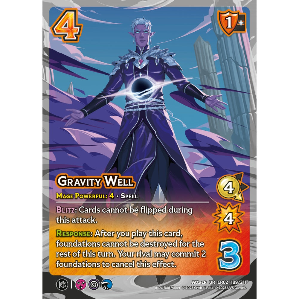 Gravity Well, 189/211, CR02, Universus, Critical Role: Heroes Of Exandria, Attack, UR
