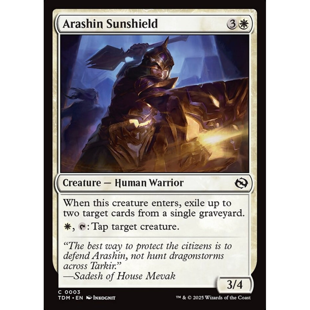Arashin Sunshield common 3 Magic the Gathering Tarkir: Dragonstorm