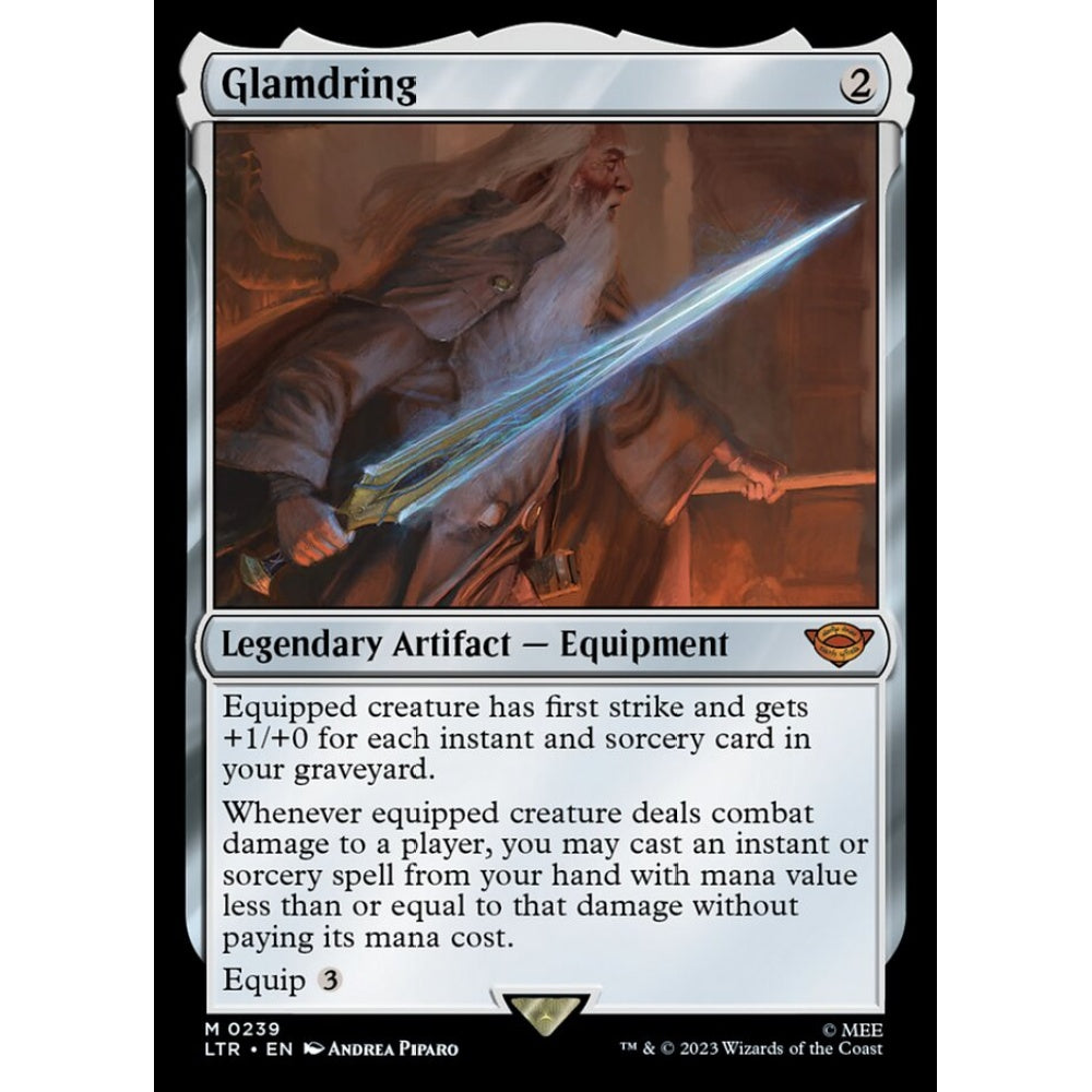 Glamdring, mythic, 239, Magic the Gathering, The Lord of the Rings: Tales of Middle-earth