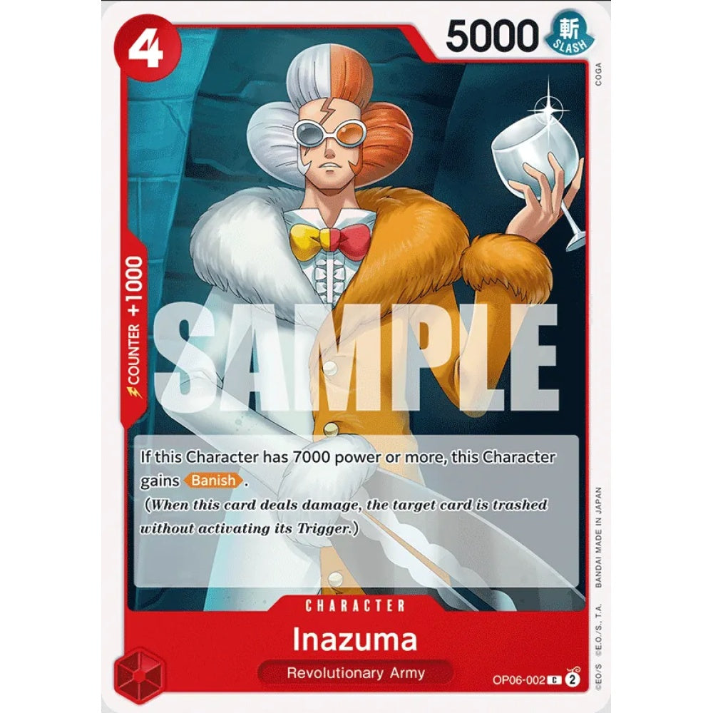 Inazuma, OP06-002, Common, One Piece, Wings of the Captain