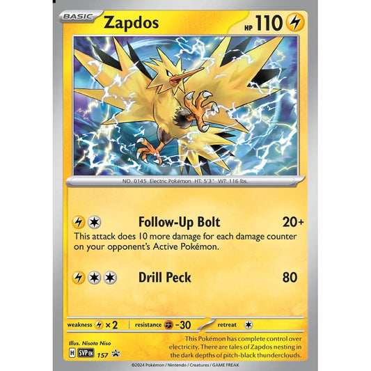 Zapdos Promo 157 Pokemon Card Game Scarlet & Violet Promos