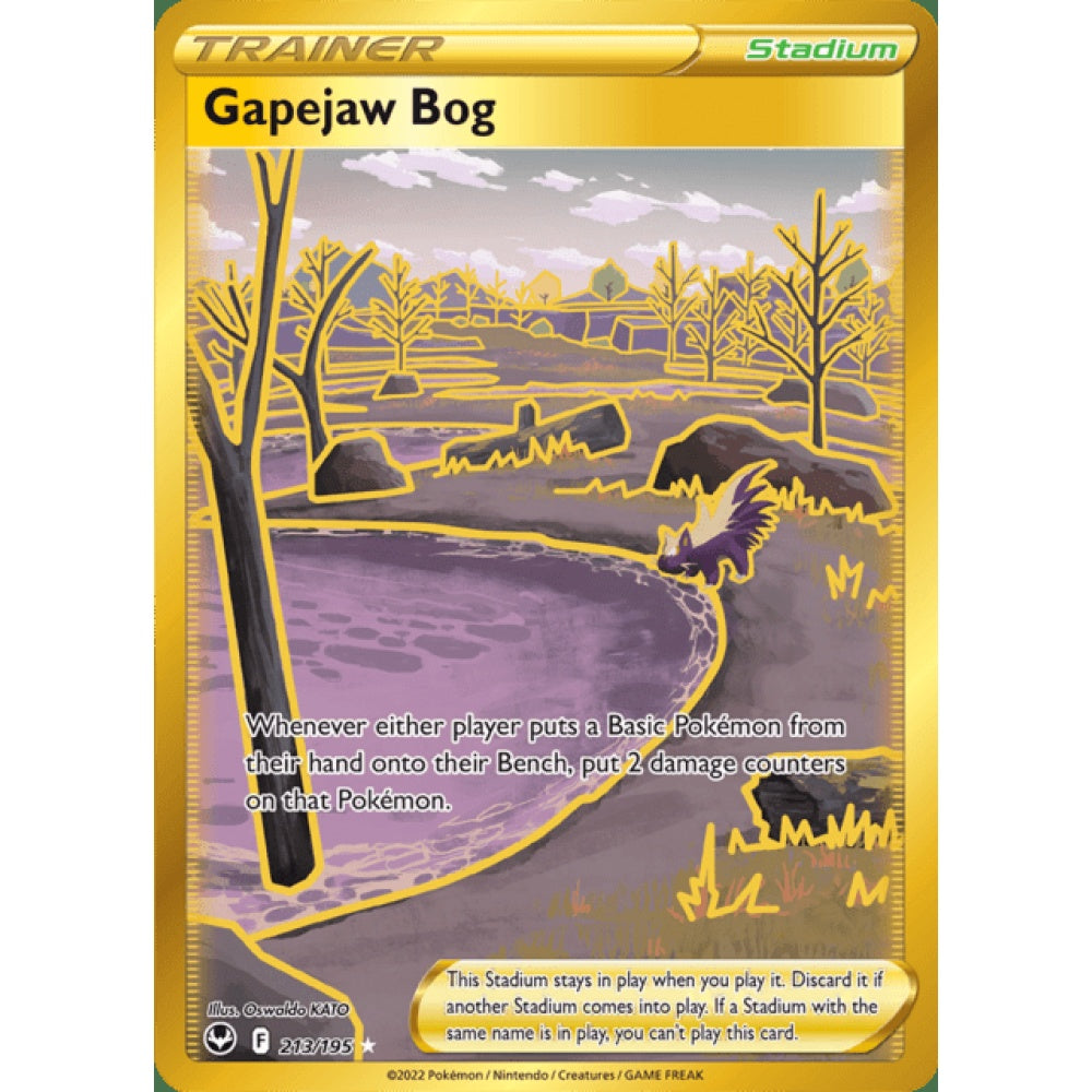 Gapejaw Bog Secret Rare 213/195 Pokemon Card Game Silver Tempest
