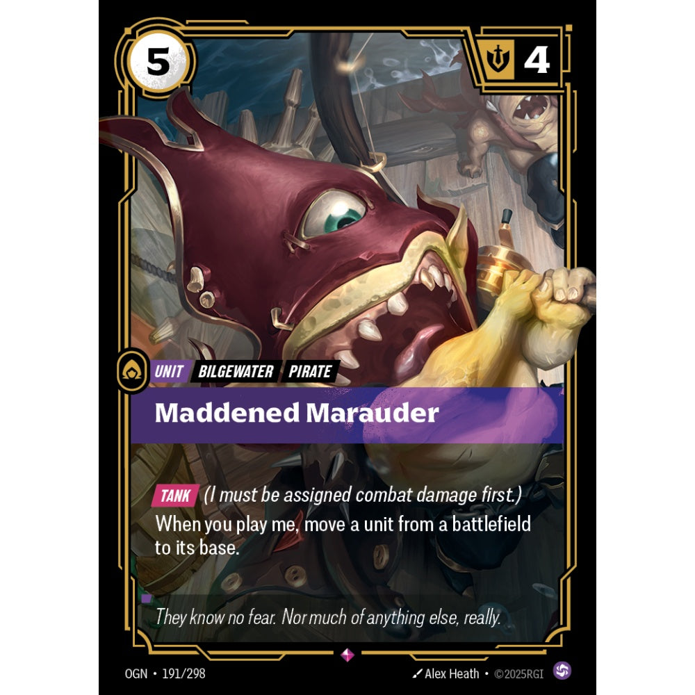 Maddened Marauder OGN-191/298 Riftbound Card Game Origins Rare
