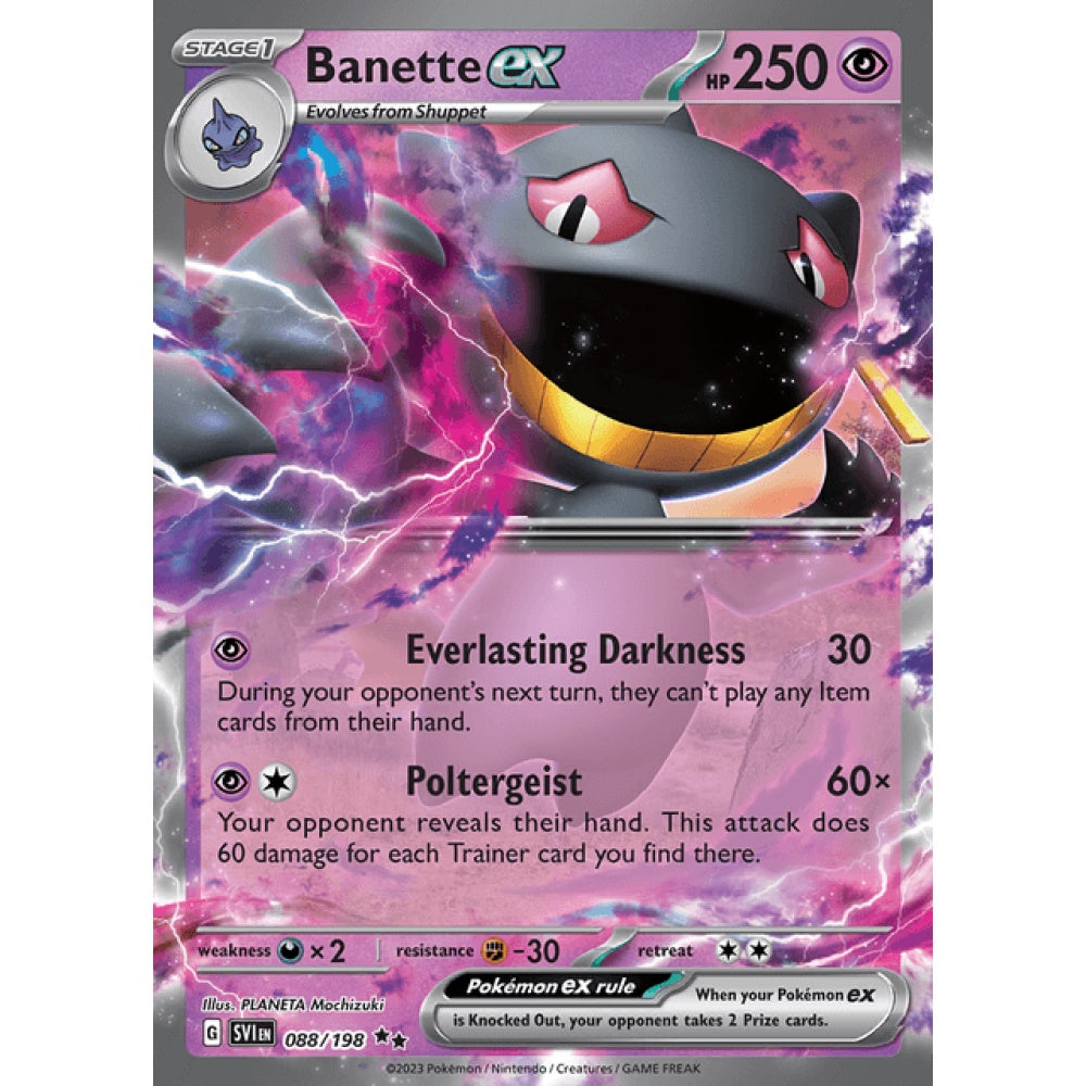 Banette ex Double Rare 088/198 Pokemon Card Game Scarlet & Violet