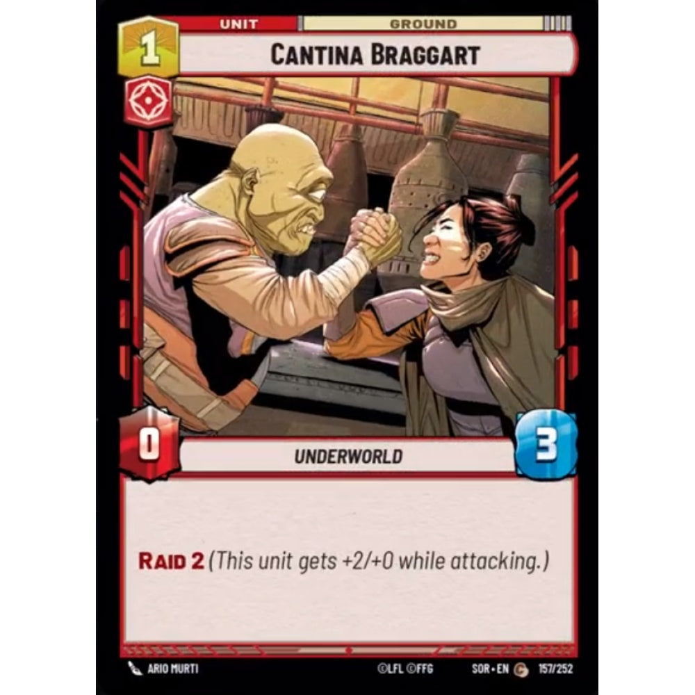 Cantina Braggart, 157, C, Star Wars Unlimited, Sparks Of Rebellion