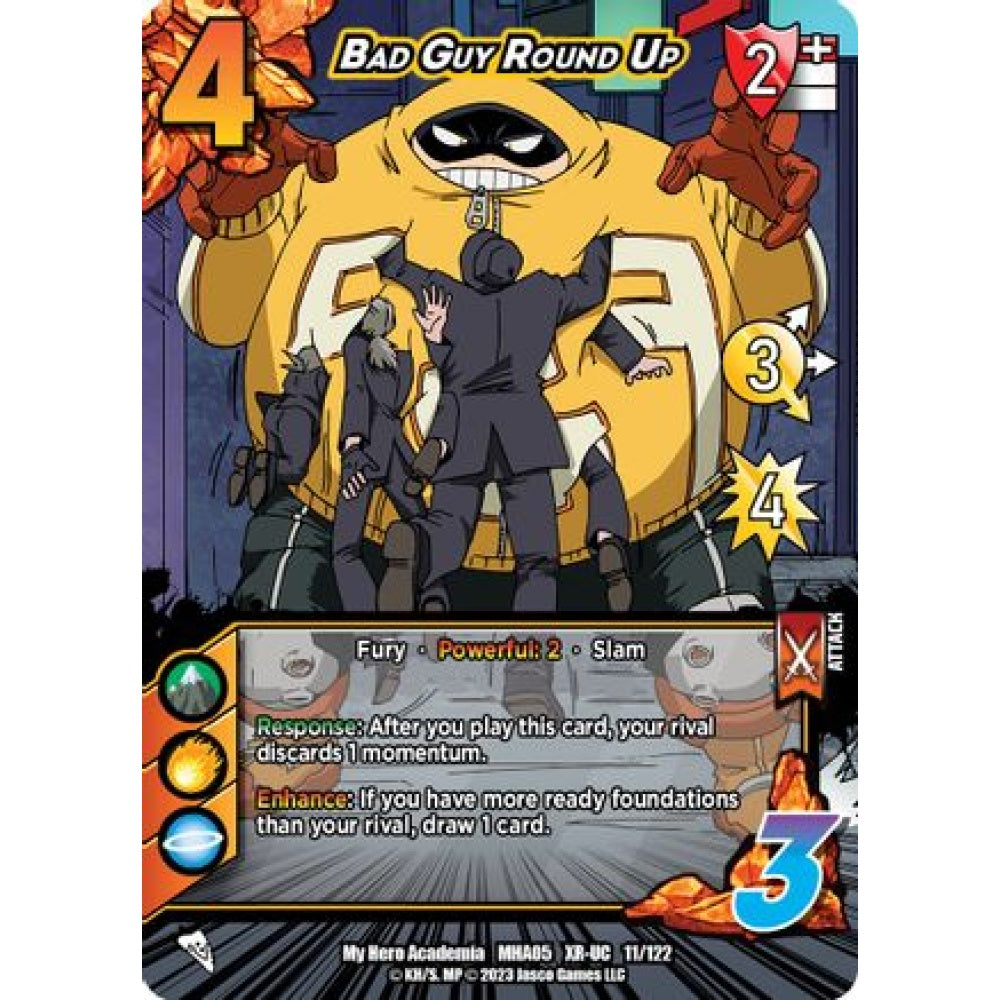 Bad Guy Round Up, 11/122, XR-UC, UniVersus, MHA05 Undaunted Raid