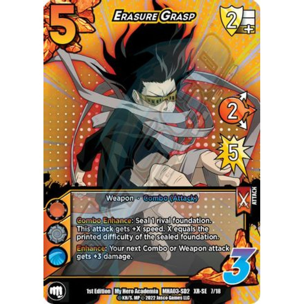 Erasure Grasp, 7/18, XR-SE, UniVersus, MHA03 Heroes Clash