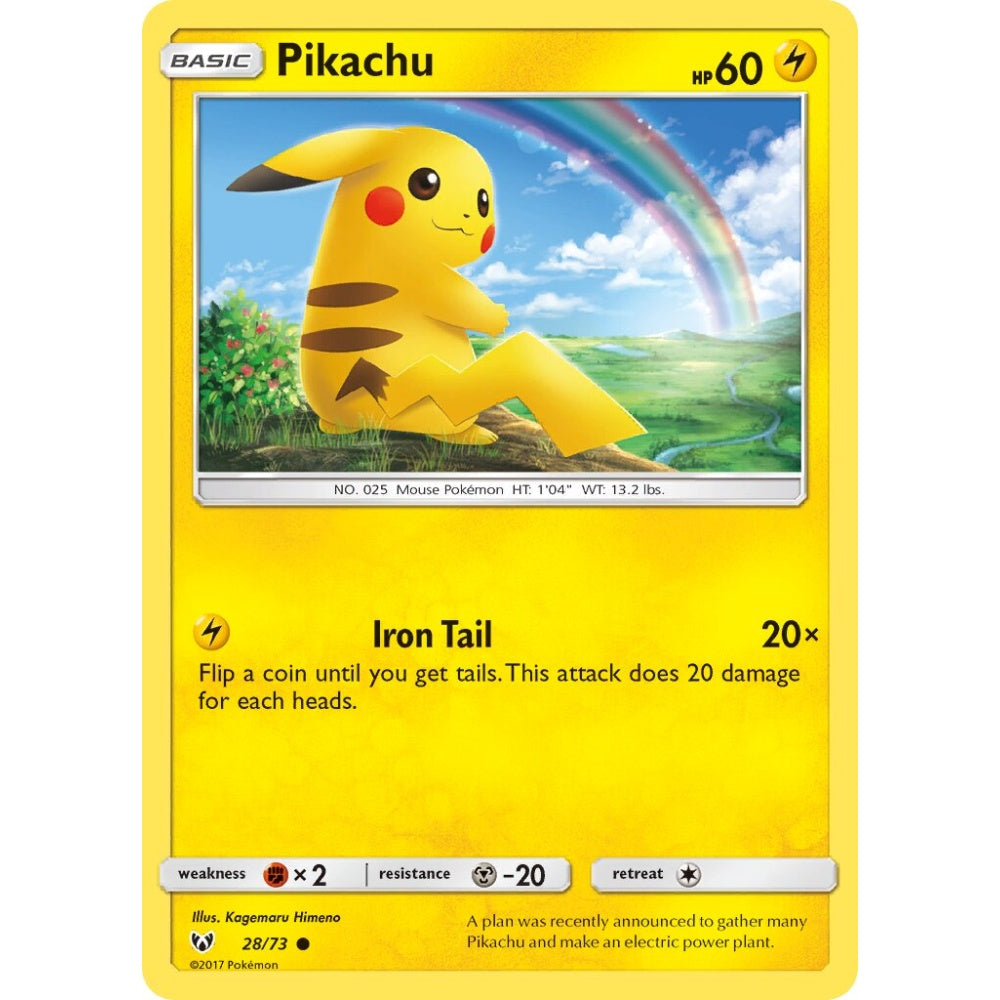 Pikachu Common 28/73 Pokemon Card Game Shining Legends