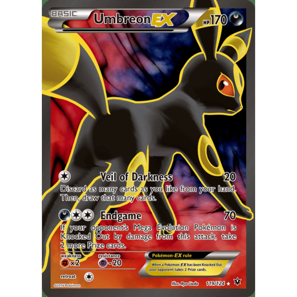 Umbreon-EX Full Art 119/124 Pokemon Card Game Fates Collide