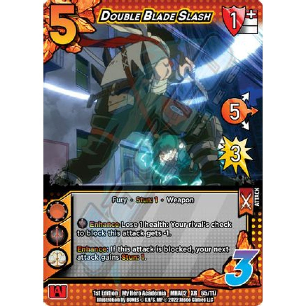 Double Blade Slash, 65/117, XR, UniVersus, MHA02 Crimson Rampage