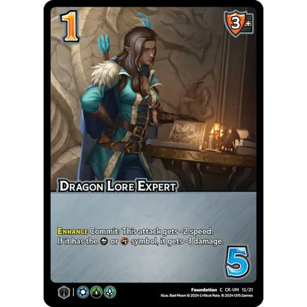 Dragon Lore Expert, 15/21, C, UniVersus, Critical Role Vox Machina & Mighty Nein