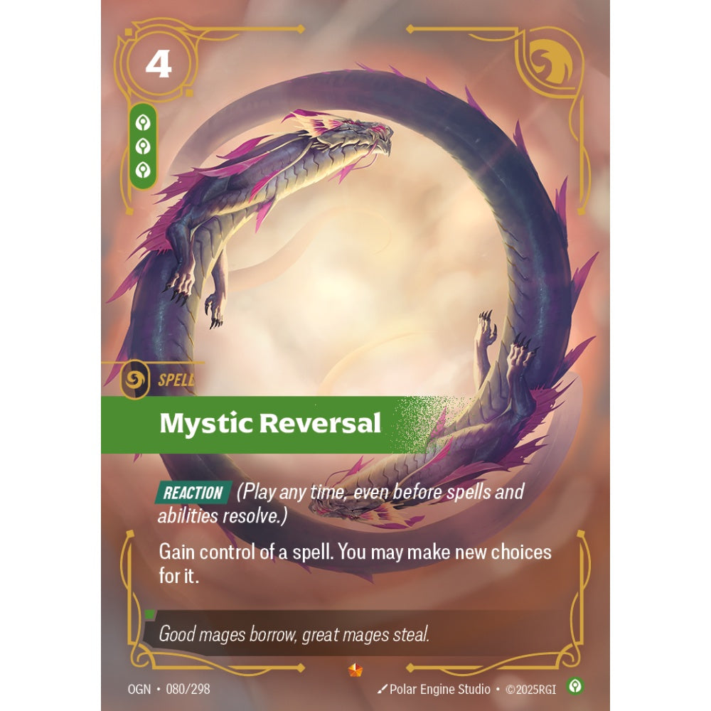 Mystic Reversal OGN-080/298 Riftbound Card Game Origins Epic