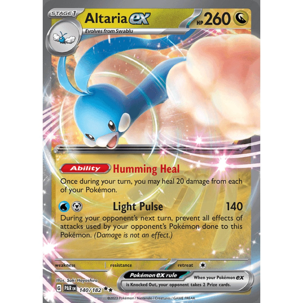 Altaria ex Double Rare 140/182 Pokemon Card Game Paradox Rift