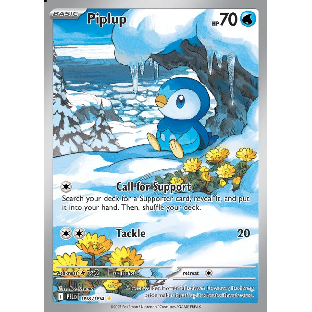Piplup Illustration Rare 098/094 Pokemon Card Game Phantasmal Flames