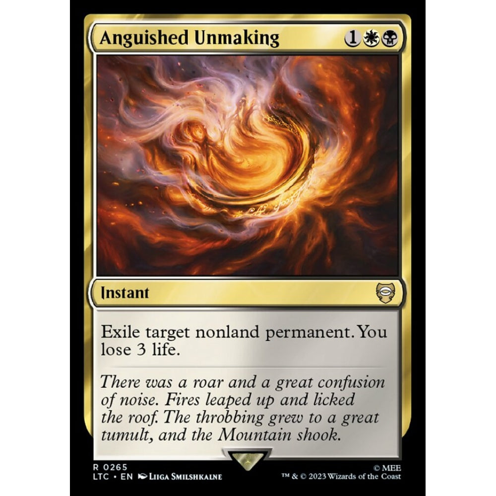 Anguished Unmaking, rare, 265, Magic the Gathering, Tales of Middle-earth Commander