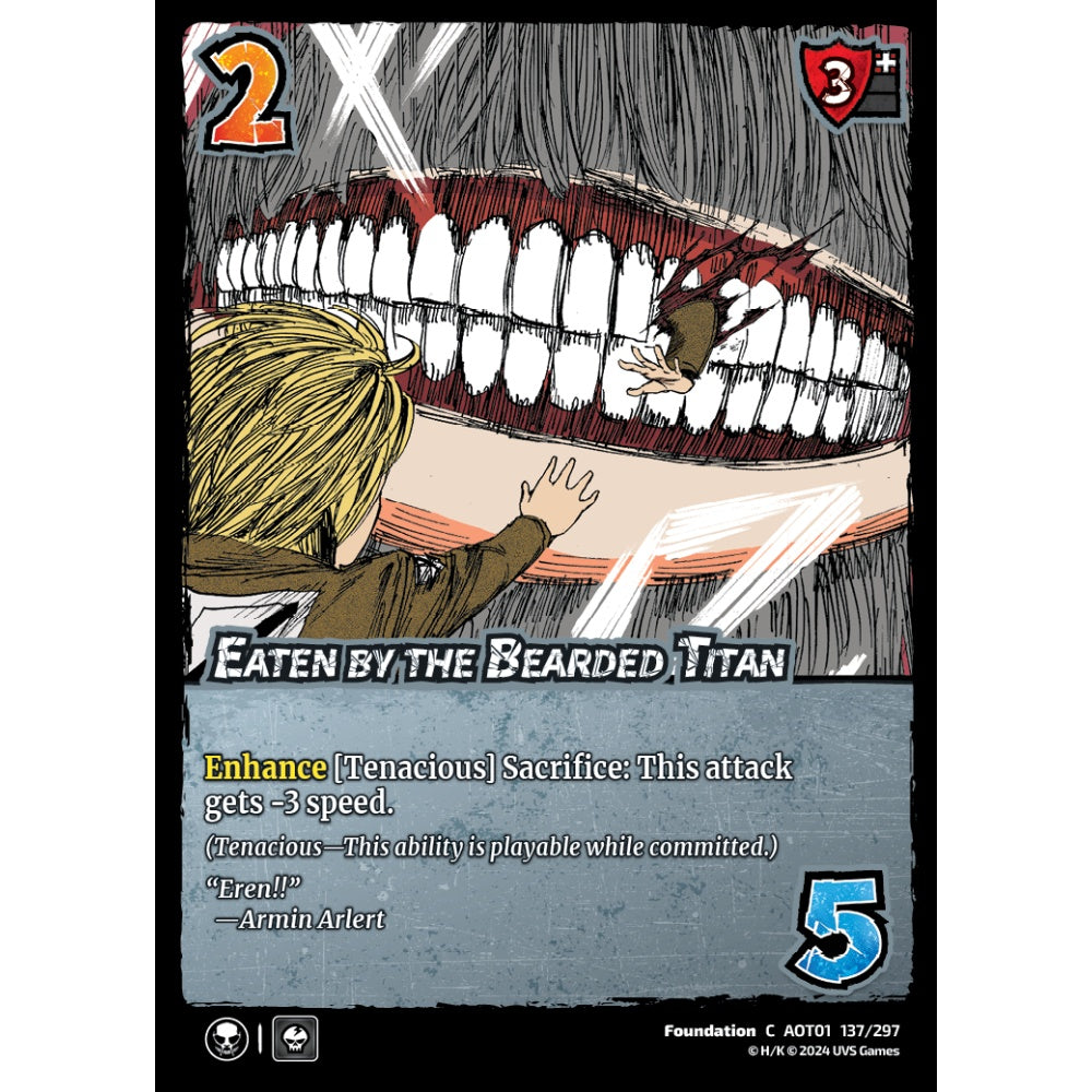 Eaten by the Bearded Titan, 137/297, C, UniVersus, Attack on Titan: Battle for Humanity