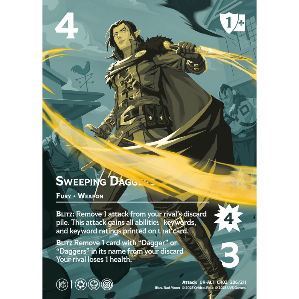 Sweeping Daggers, 206/211, CR02, Universus, Critical Role: Heroes Of Exandria, Attack, UR-ALT