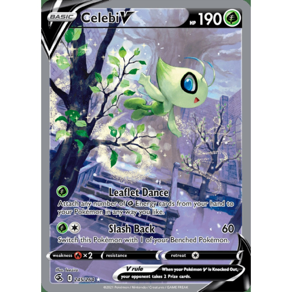 Celebi V Full Art 245/264 Pokemon Card Game Fusion Strike