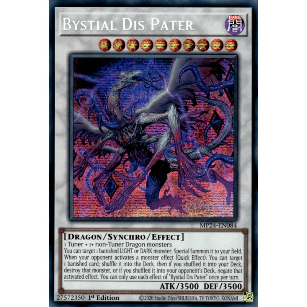 Bystial Dis Pater MP24-EN084 Prismatic Prismatic Secret Rare Yu-Gi-Oh 25th Anniversary Tin: Dueling Mirrors in Art