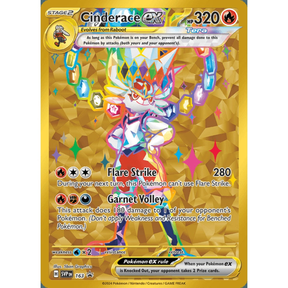 Cinderace ex Black Star Promo 163 Pokemon Card Game Scarlet & Violet Promos