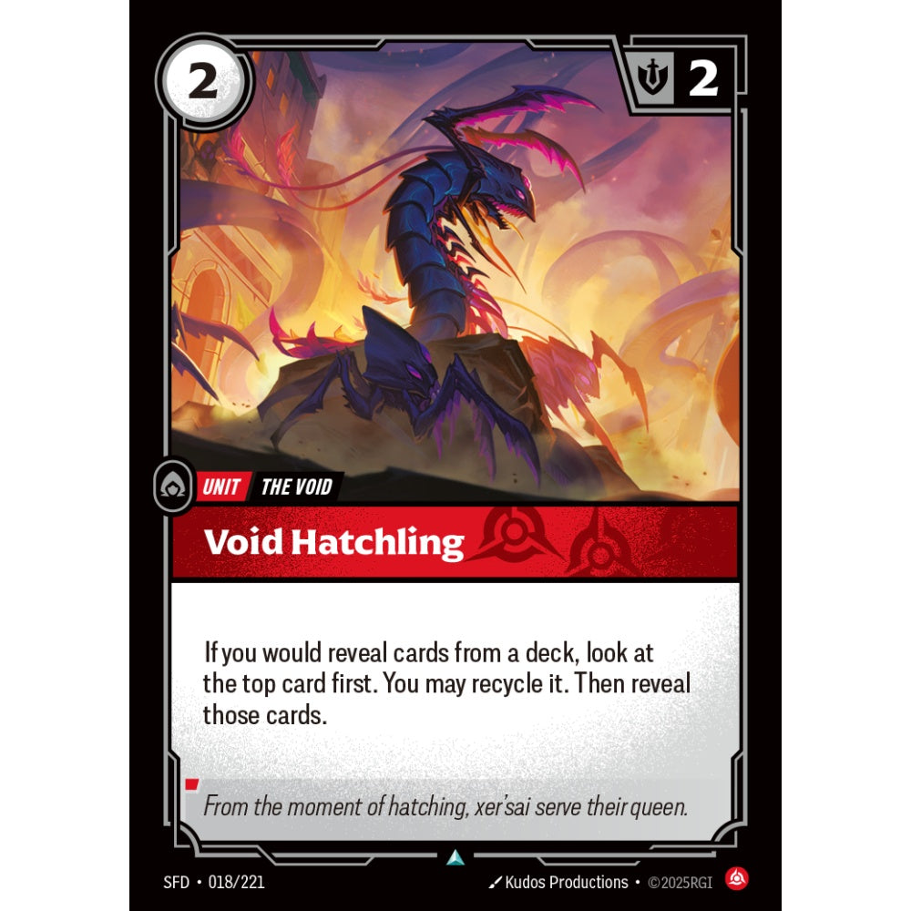 Void Hatchling SFD-018/221 Riftbound Card Game Spiritforged Uncommon