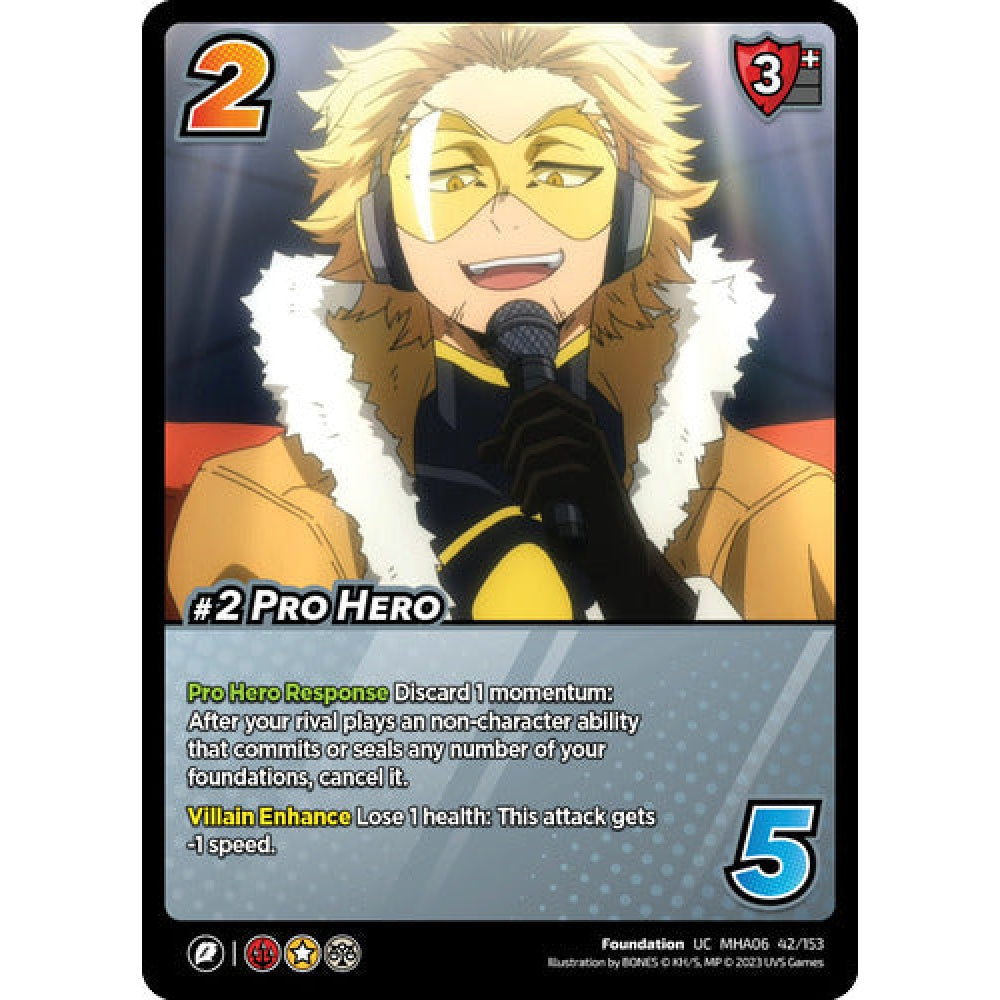#2 Pro Hero, 42/153, UC, UniVersus, MHA06 Jet Burn