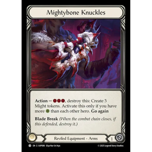 Mightybone Knuckles SUP080-CF Common Flesh & Blood Trading Card Game Super Slam in Cold Foil Art
