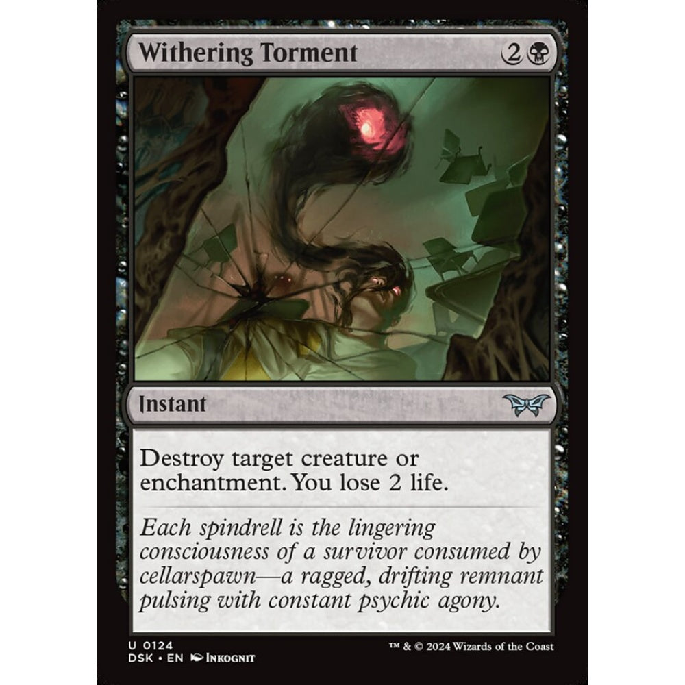 Withering Torment, 124, uncommon, Magic: The Gathering, Duskmourn: House of Horror