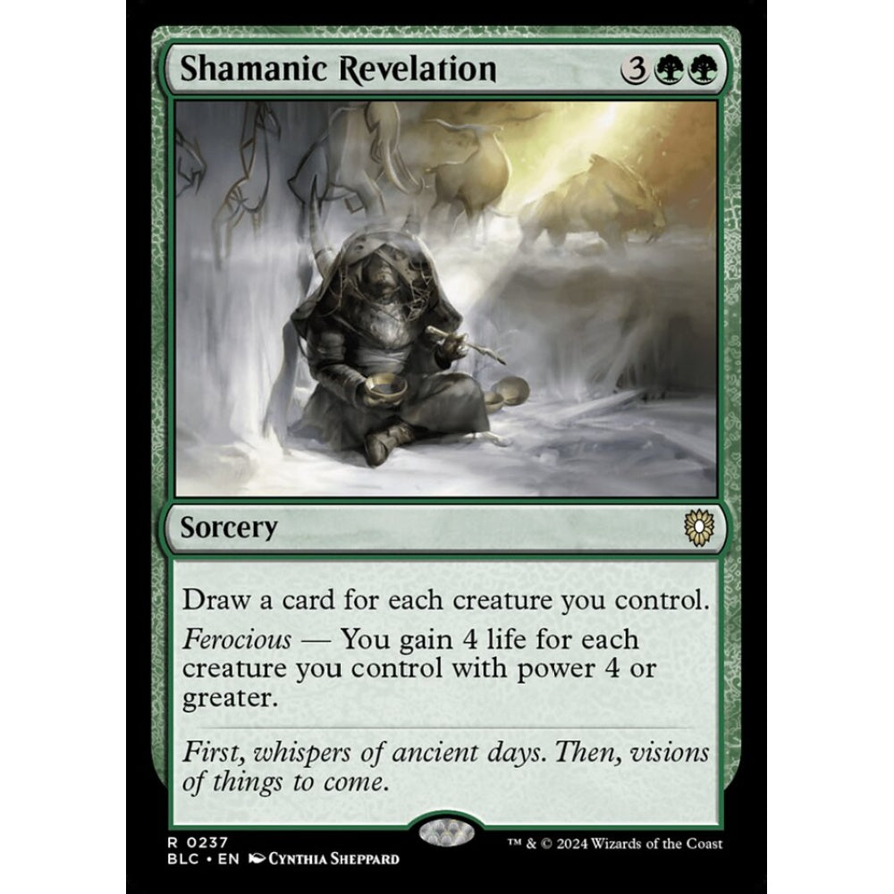 Shamanic Revelation, 237, rare, Magic: The Gathering, Bloomburrow
