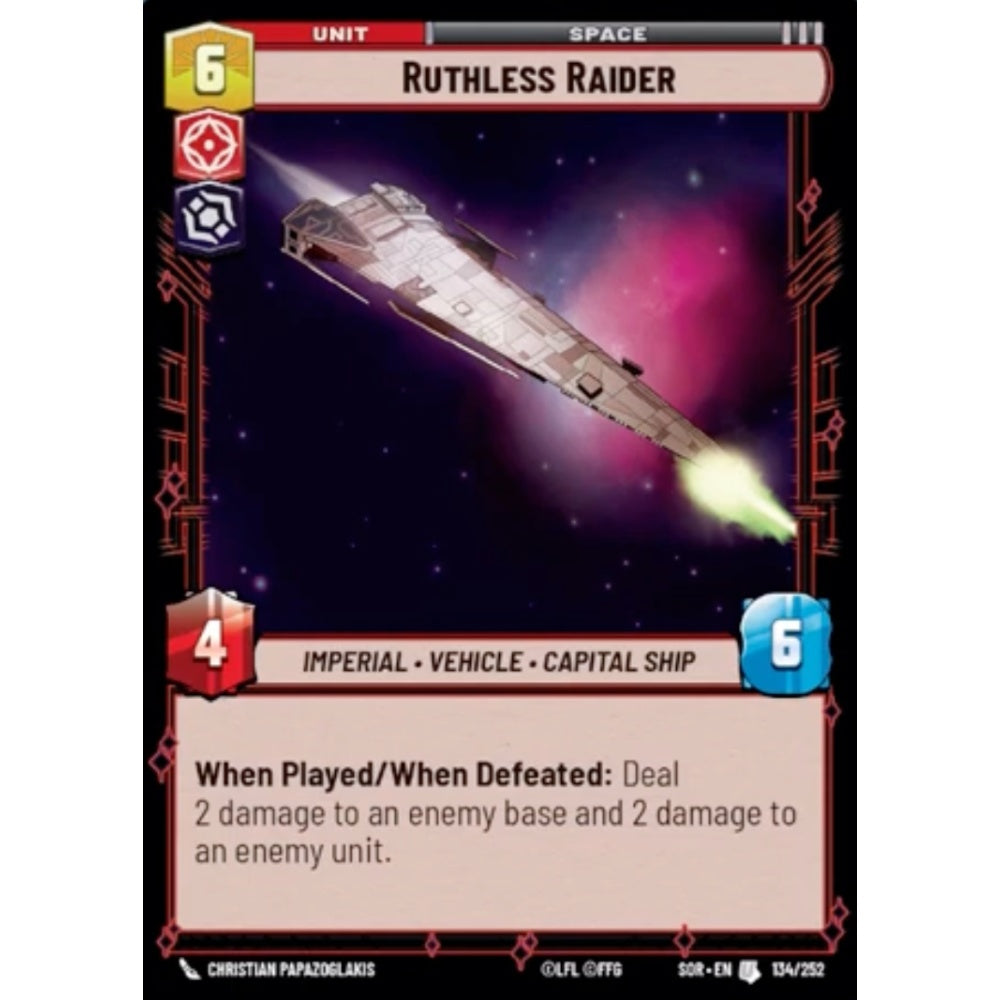 Ruthless Raider, 134, U, Star Wars Unlimited, Sparks Of Rebellion