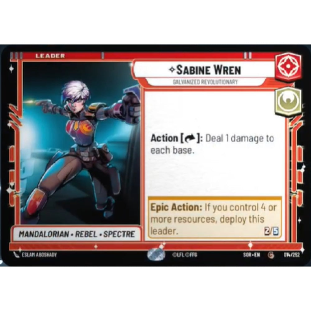 Sabine Wren, 14, C, Star Wars Unlimited, Sparks Of Rebellion