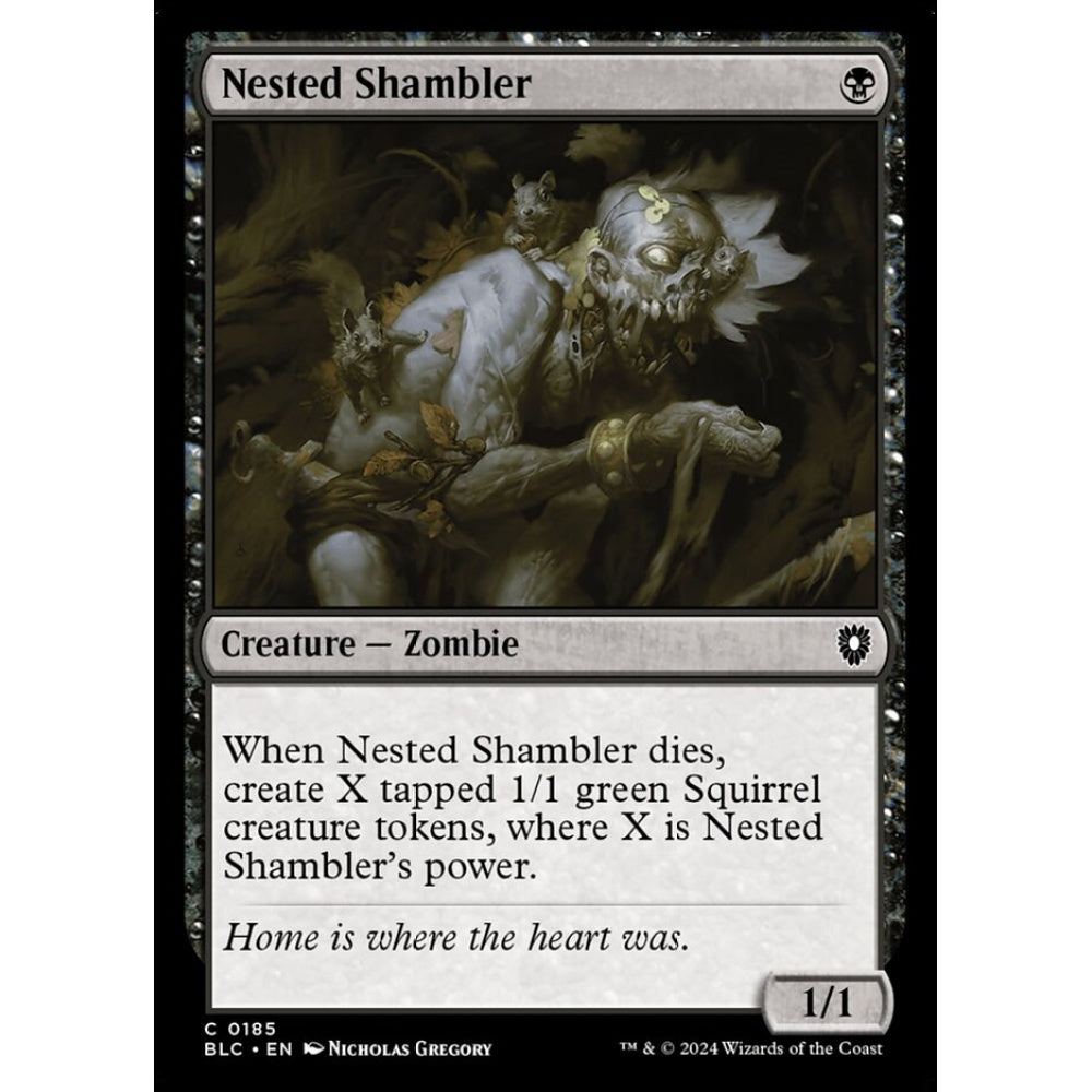 Nested Shambler, 185, common, Magic: The Gathering, Bloomburrow