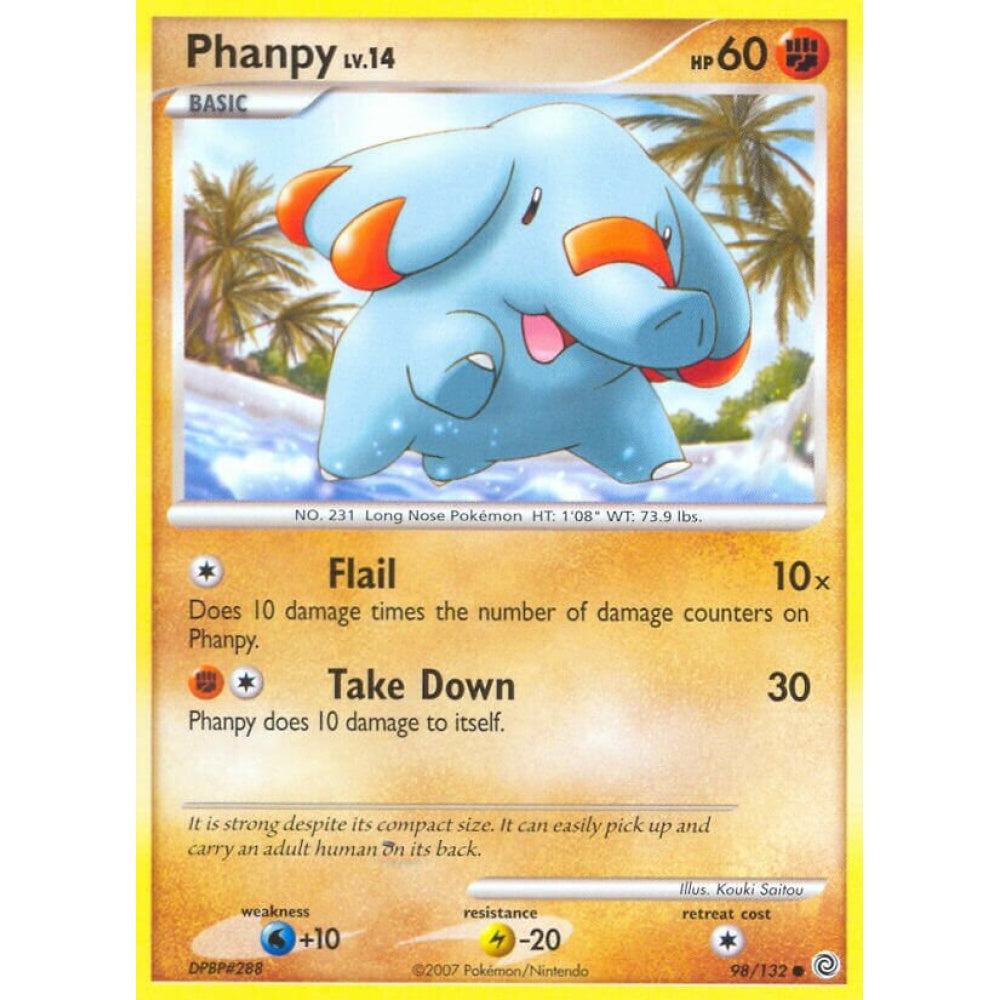 Phanpy Common 98/132 Pokemon Card Game Secret Wonders