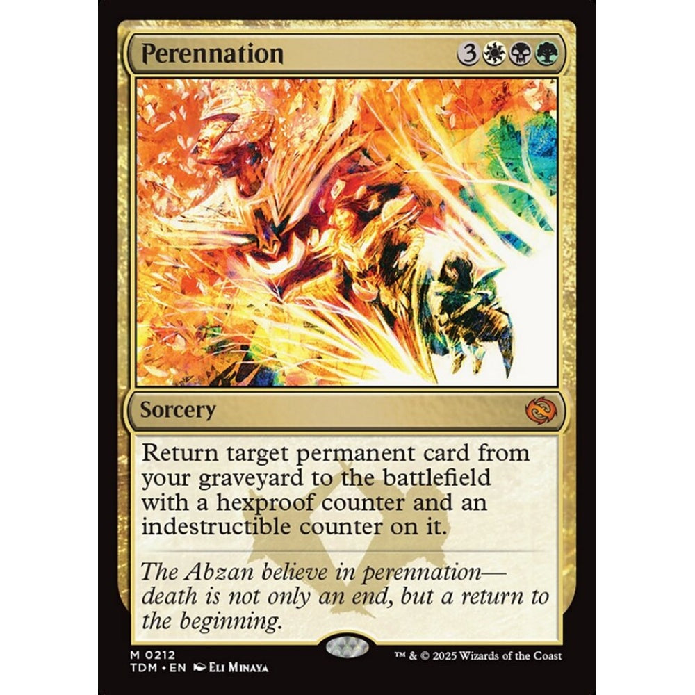 Perennation mythic 212 Magic the Gathering Tarkir: Dragonstorm
