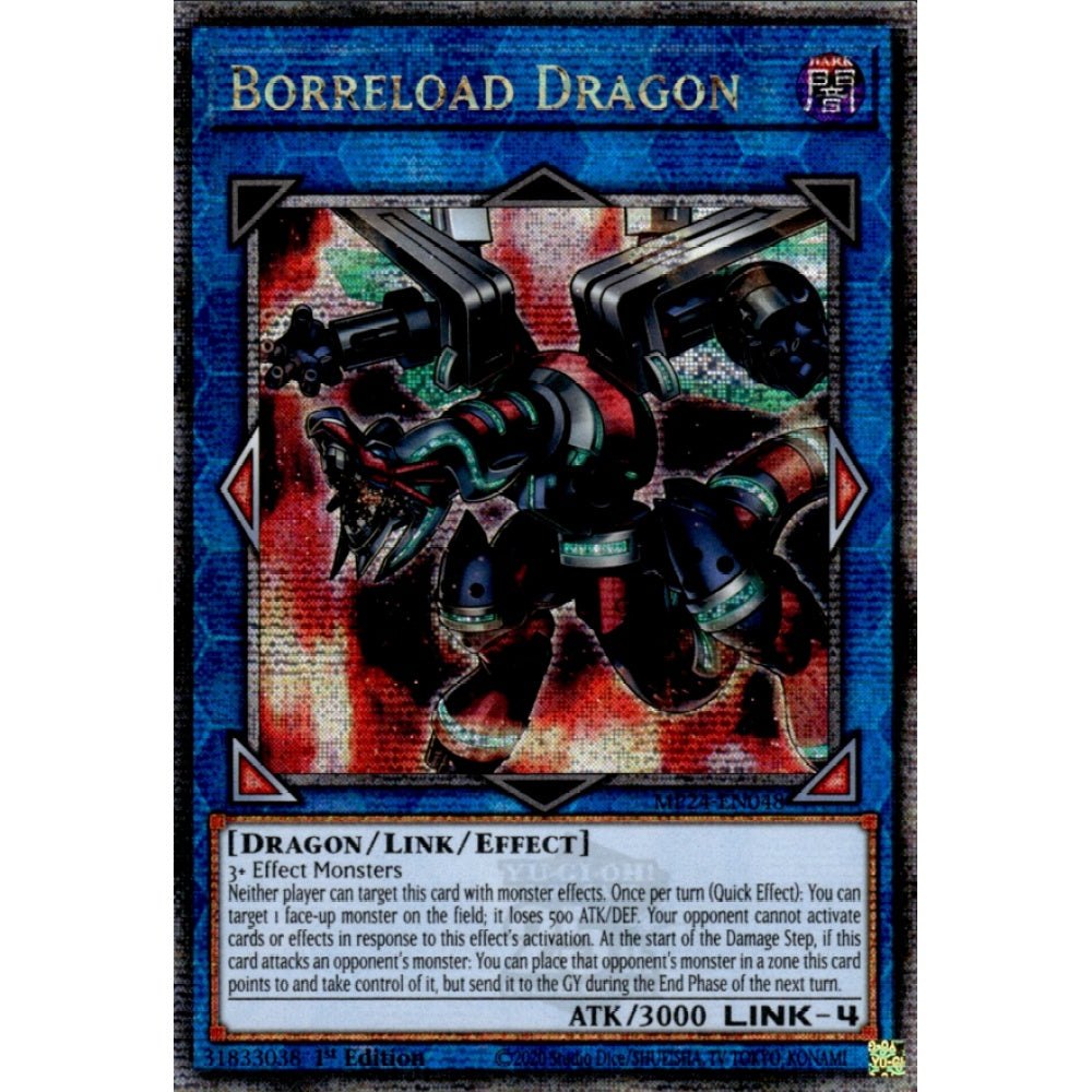 Borreload Dragon, MP24-EN048, Quarter Century Secret Rare, Yu-Gi-Oh!, 25th Anniversary Tin: Dueling Mirrors