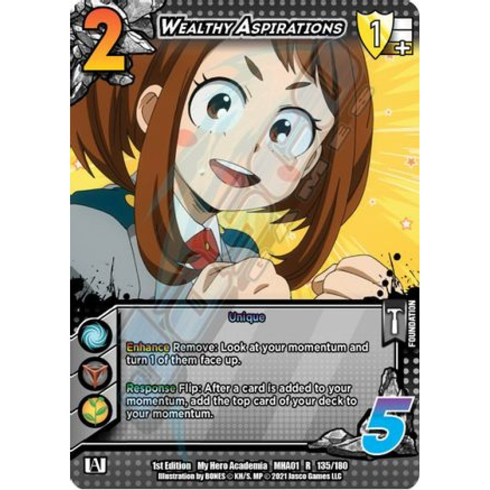 Wealthy Aspirations, 135/180, R, UniVersus, MHA01 My Hero Academia