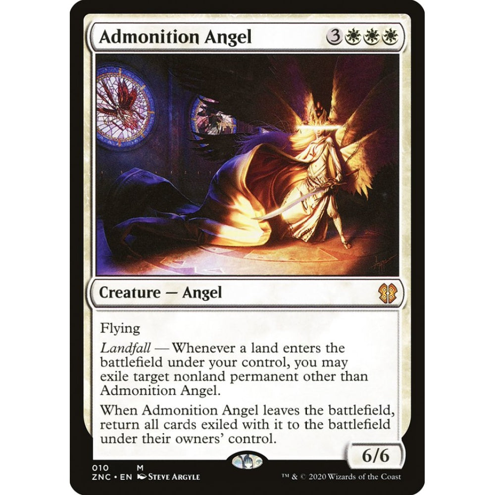 Admonition Angel mythic 10 Magic the Gathering Zendikar Rising Commander