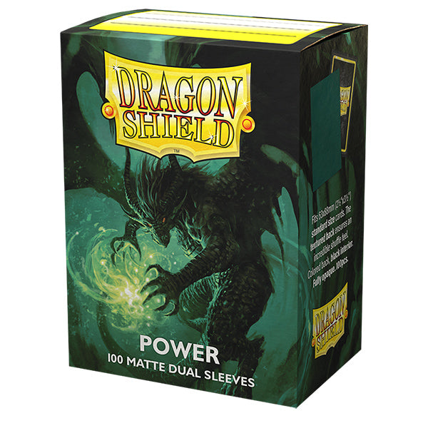 Dragon Shield - Dual Matte Standard Size Sleeves 100pk - Limited Edition Metallic Power Green