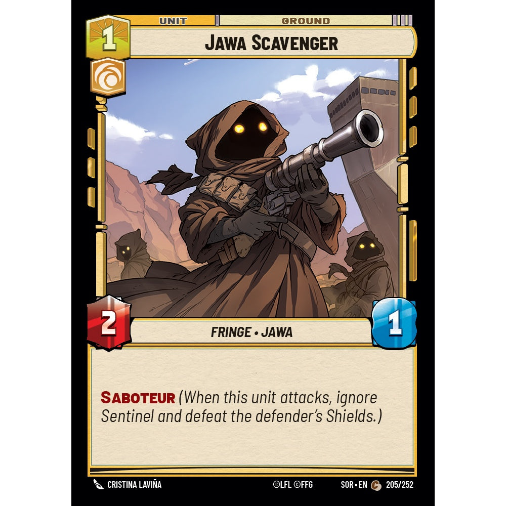 Jawa Scavenger, 205, C, Star Wars Unlimited, Sparks Of Rebellion