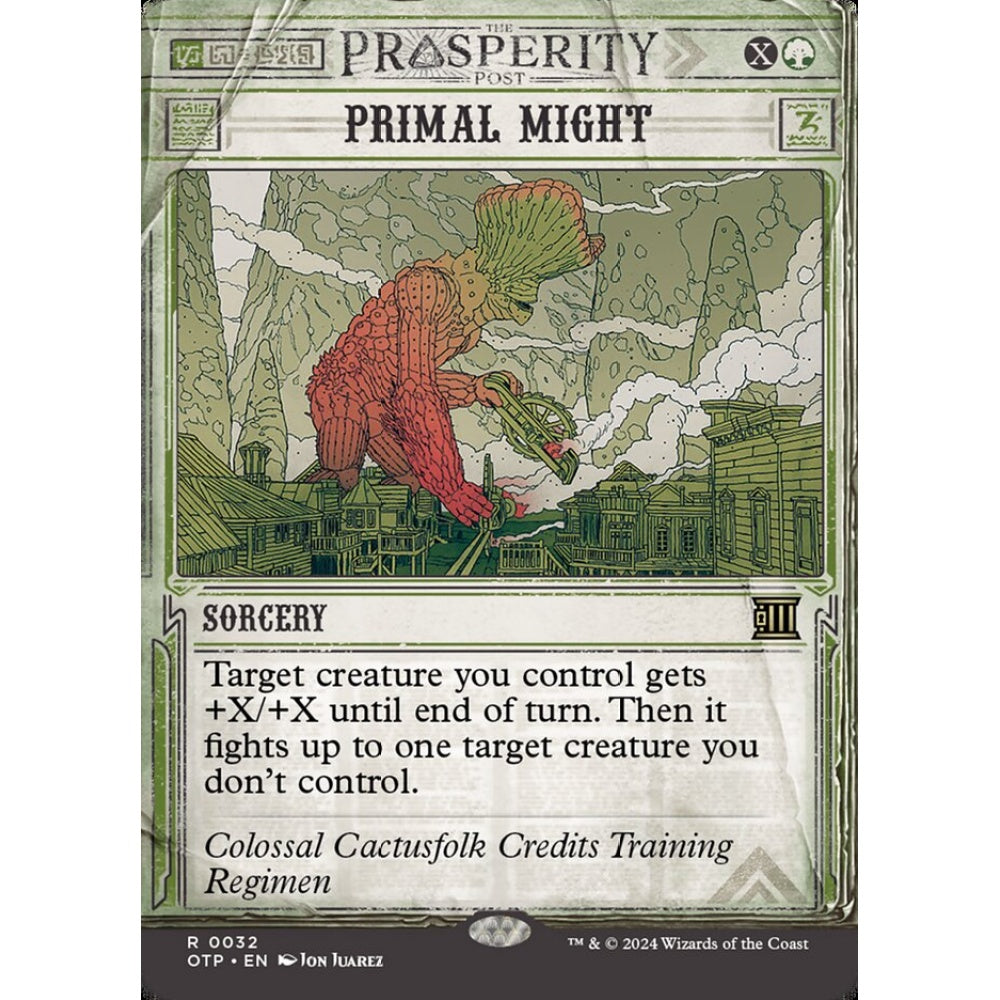 Primal Might, 32, rare, Magic: The Gathering, Outlaws of Thunder Junction