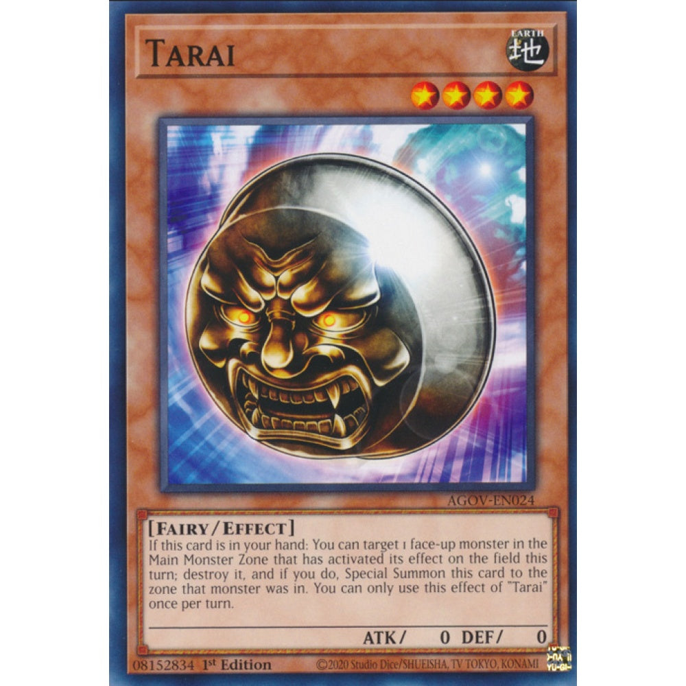 Tarai, AGOV-EN024, Common, Yu-Gi-Oh!, Age of Overlord